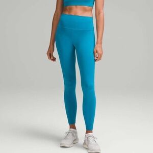 New Lululemon Legging Size 0 Wunder Train HR Tight 28" HWIB Hawaiian Blue $98